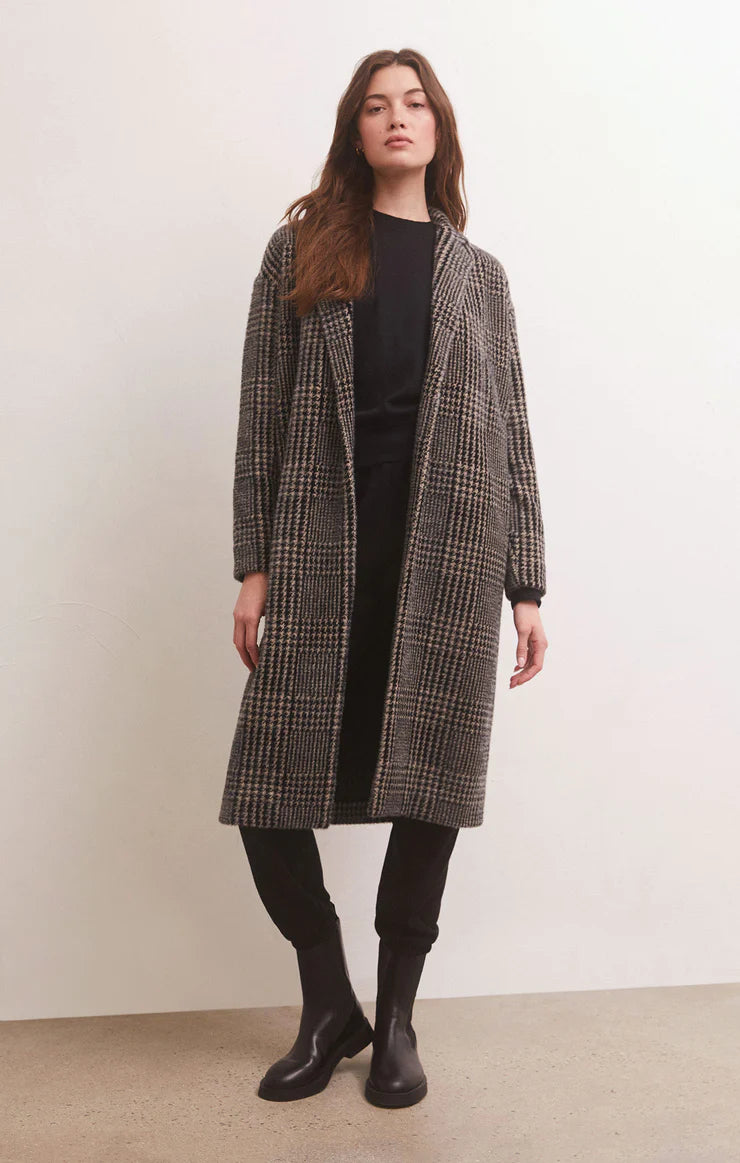 Houndstooth clearance check coat