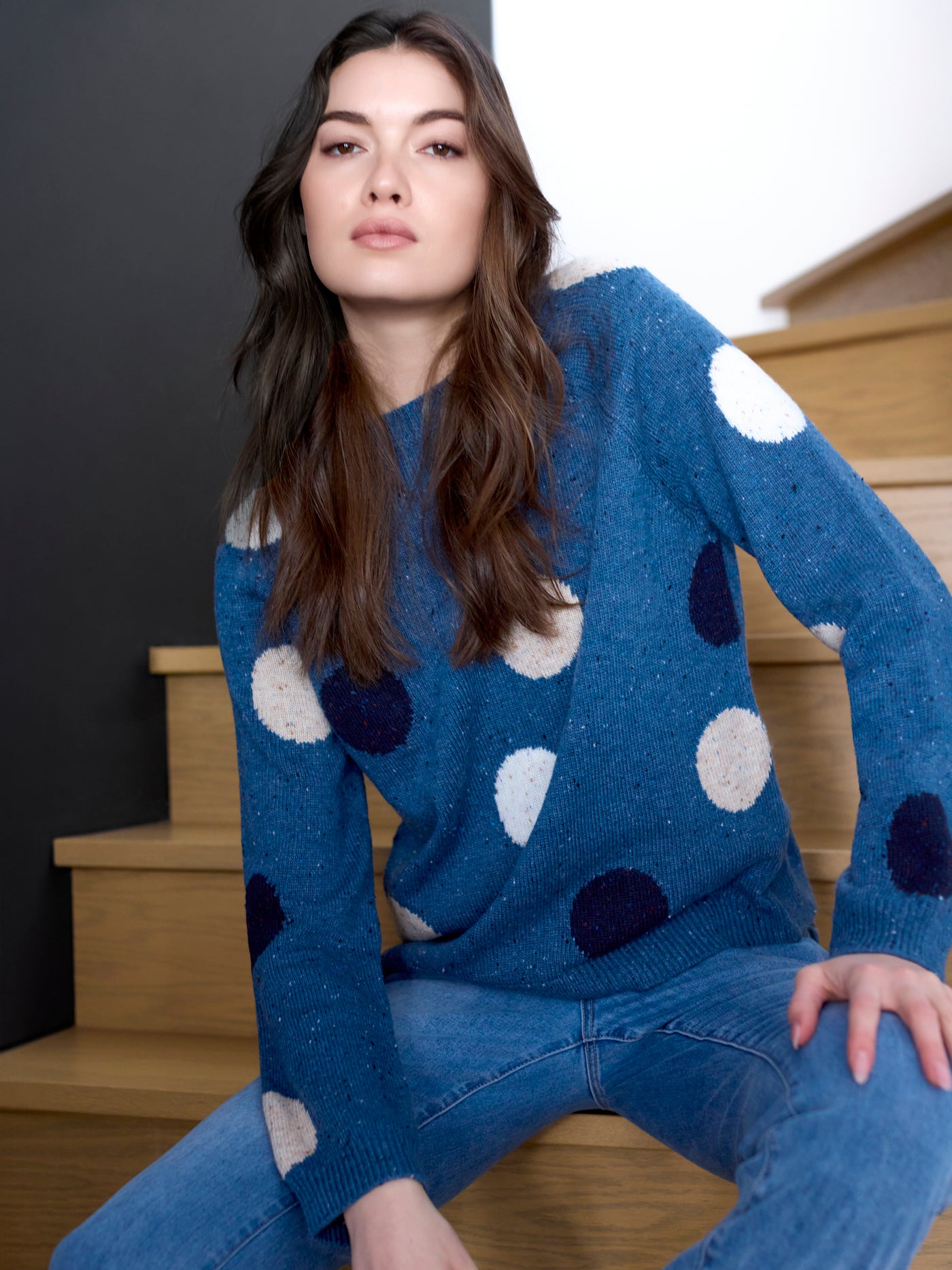 Charlie B Top - Polka Dot Sweater - Oxford