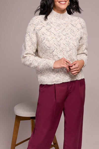 Tribal Top - Hi-Lo Sweater - Cream