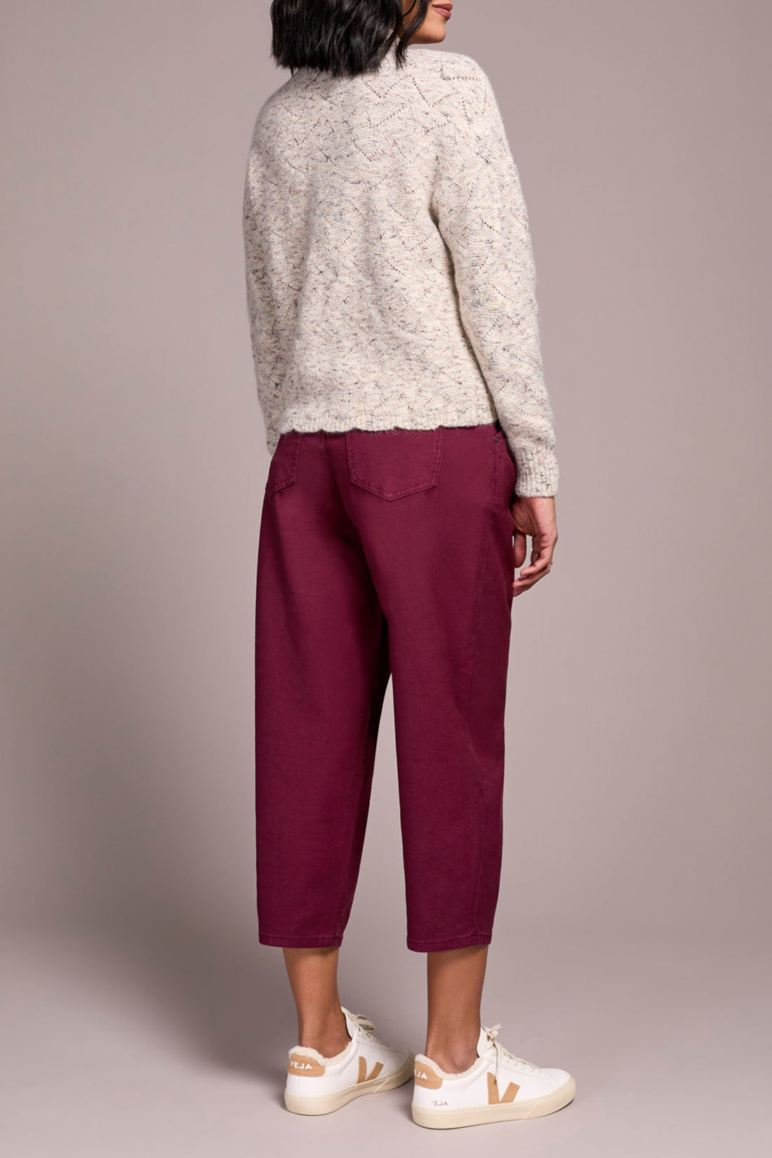 Tribal Top - Hi-Lo Sweater - Cream