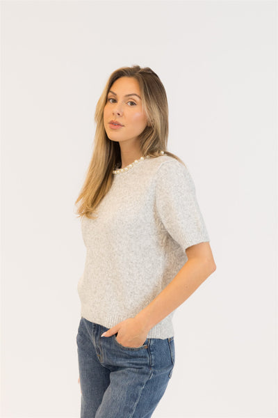 Lyla+Luxe Top - Alana Crew - Grey