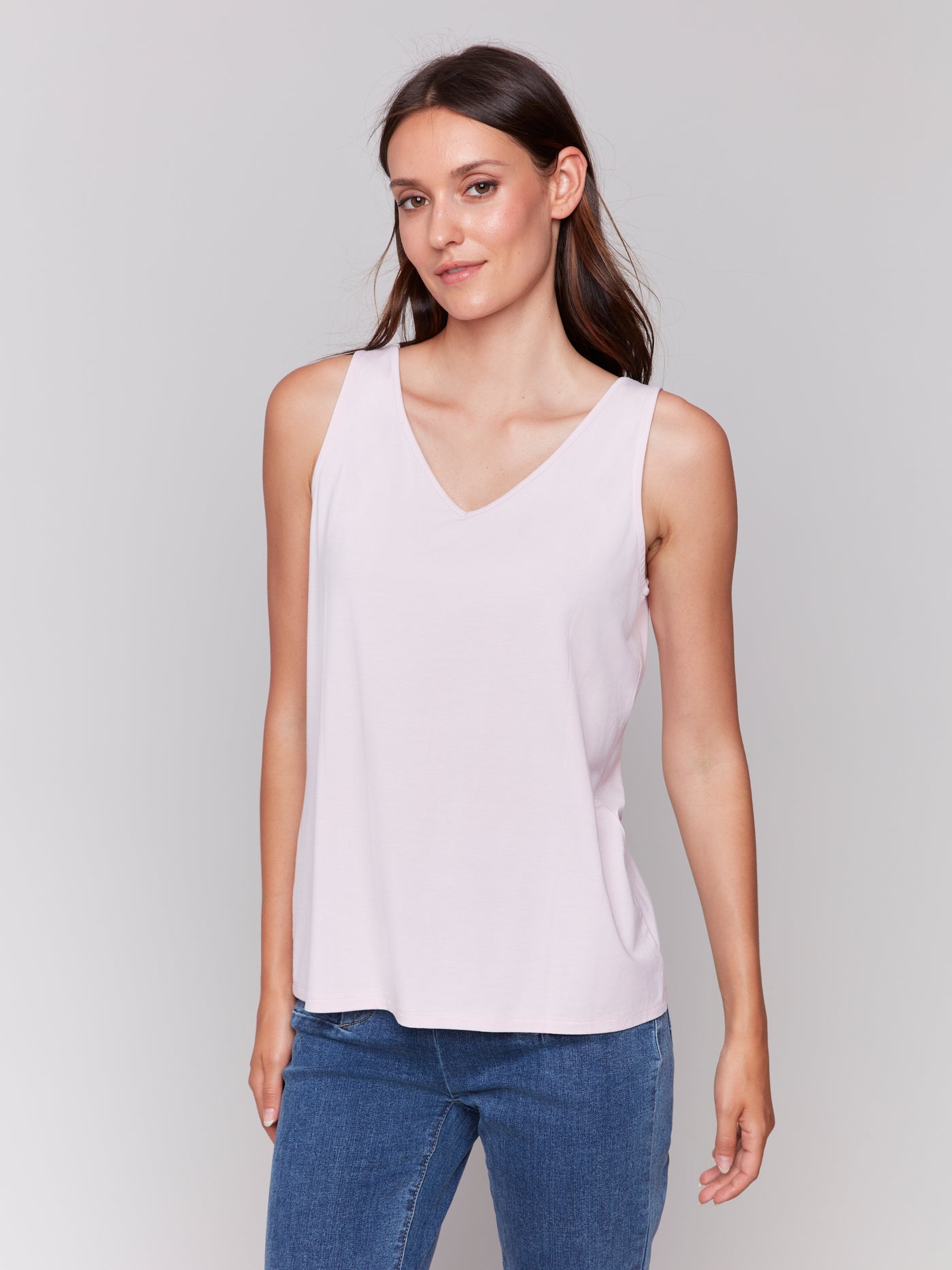 Charlie B Top - Reversible Tank - Petal