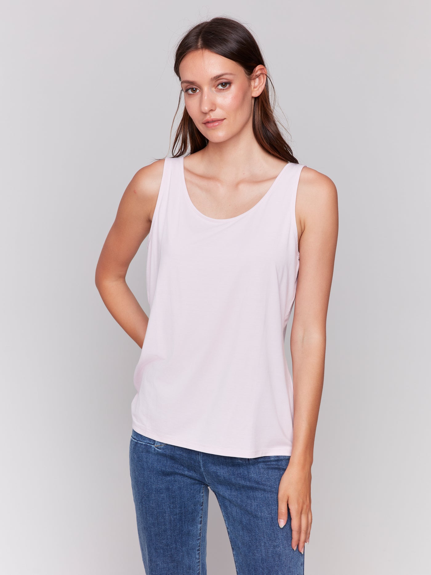 Charlie B Top - Reversible Tank - Petal