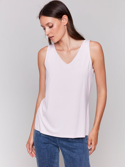 Charlie B Top - Reversible Tank - Petal