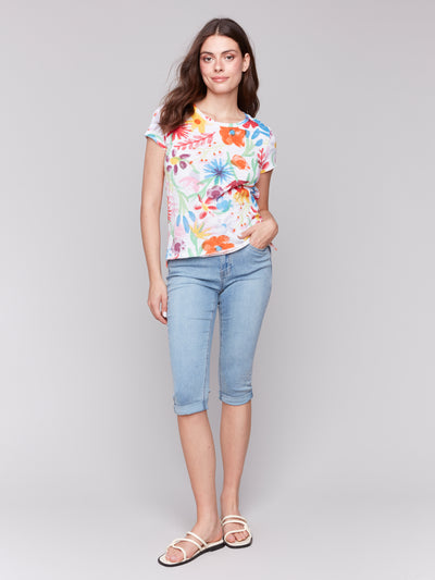 Charlie B Top - Print Tee - Wildflowers