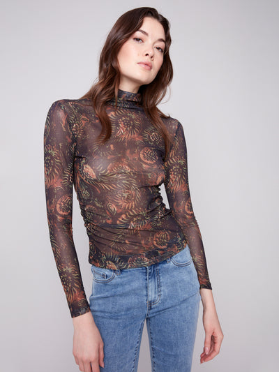 Charlie B Top - Mock Neck Knit - Spruce