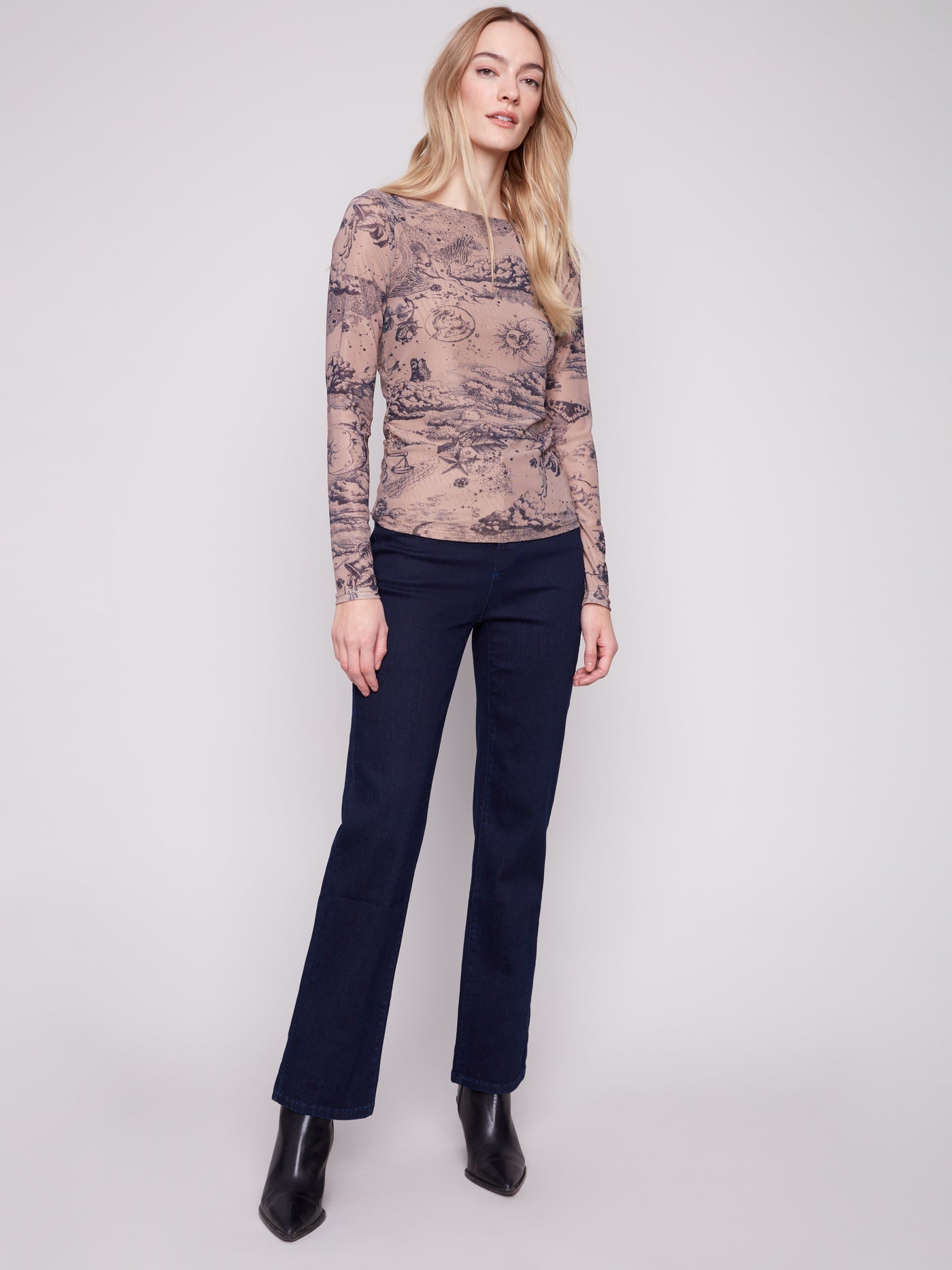 Charlie B Top - Mesh Print - Astrology