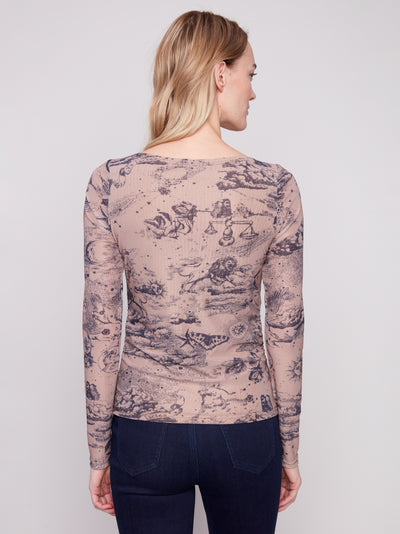 Charlie B Top - Mesh Print - Astrology