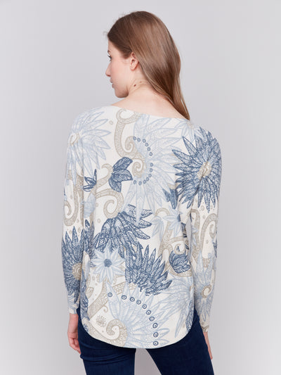 Charlie B Top - Feather Print