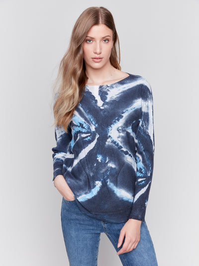 Charlie B Top -Storm Print