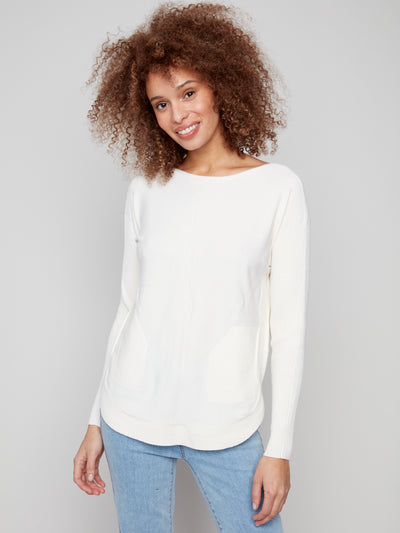 Charlie B Top - Back Lace-Up - Ecru