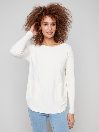 Charlie B Top - Back Lace-Up - Ecru