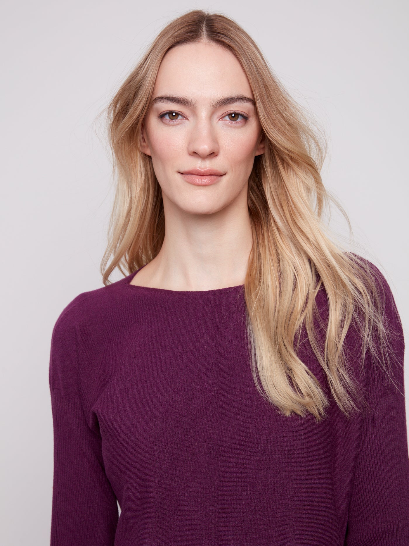 Charlie B Top - Back Lace-Up - Berry