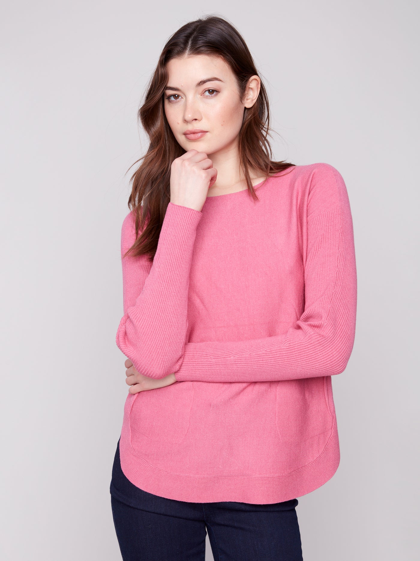 Charlie B Top - Back Lace-Up - Rose