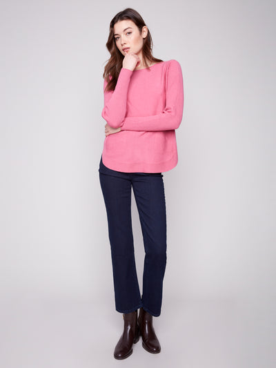 Charlie B Top - Back Lace-Up - Rose