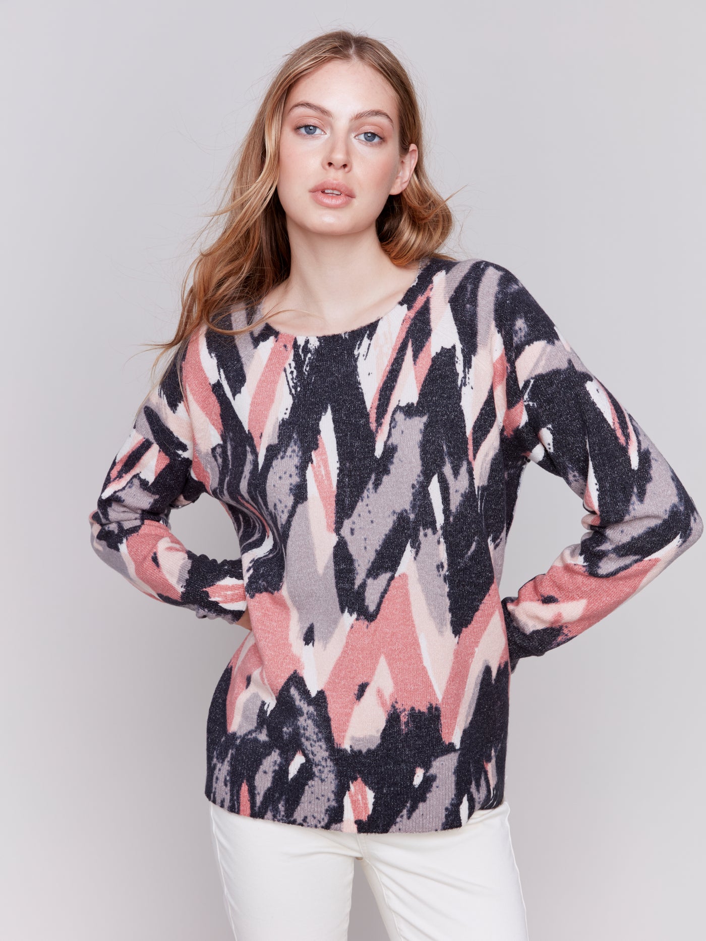 Charlie B Top - Reversible Sweater - Wood Rose