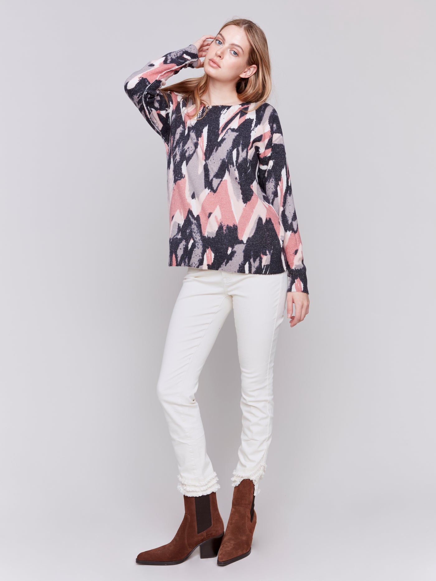 Charlie B Top - Reversible Sweater - Wood Rose