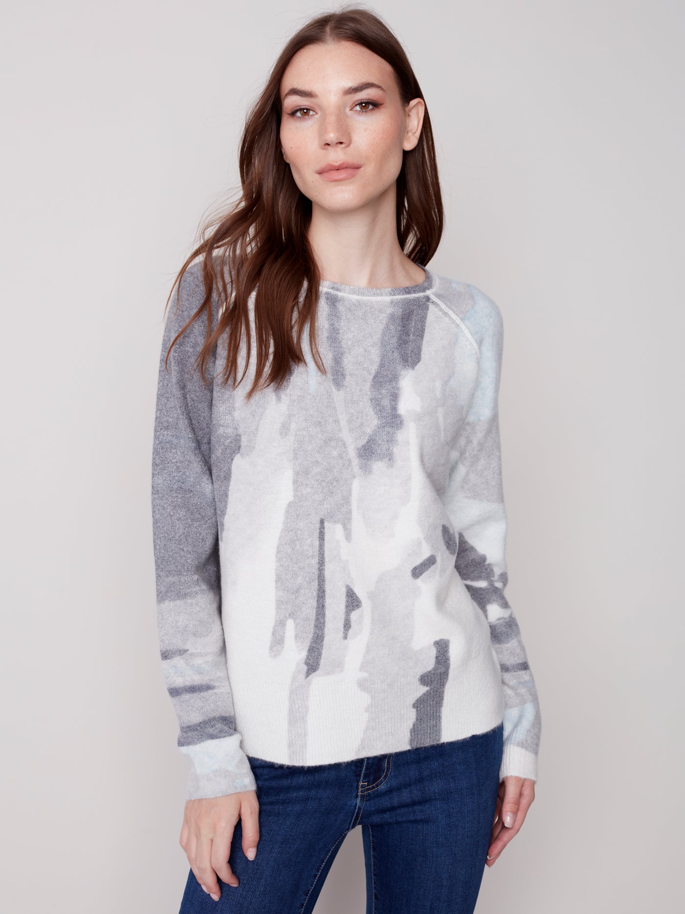 Charlie B Top - Reversible Sweater - Charcoal