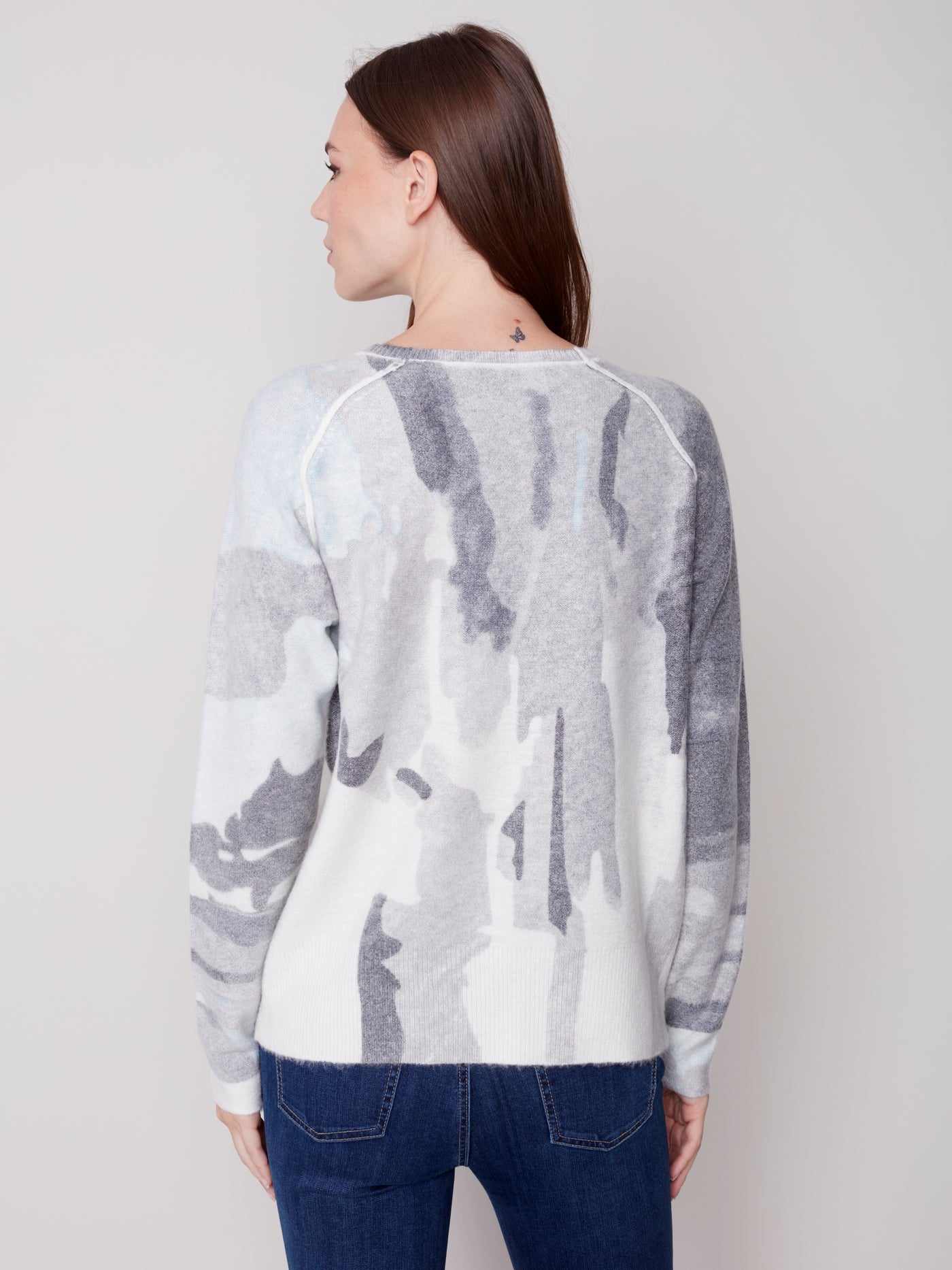 Charlie B Top - Reversible Sweater - Charcoal