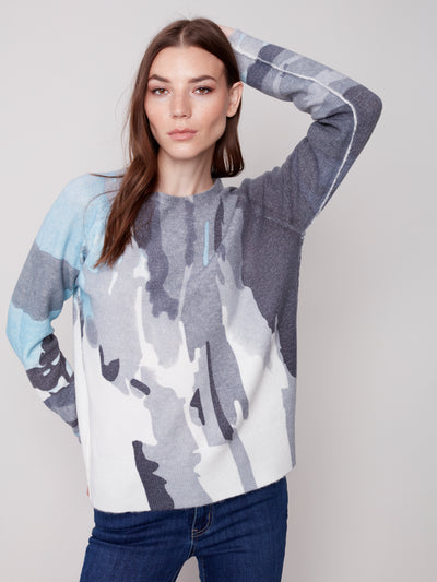 Charlie B Top - Reversible Sweater - Charcoal