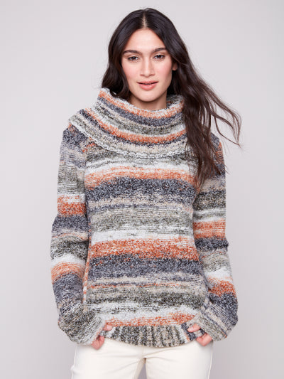 Charlie B Top - Cable Knit TNeck - Autumn
