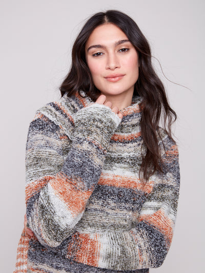 Charlie B Top - Cable Knit TNeck - Autumn