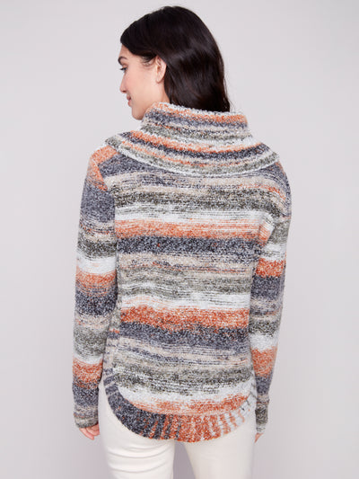 Charlie B Top - Cable Knit TNeck - Autumn