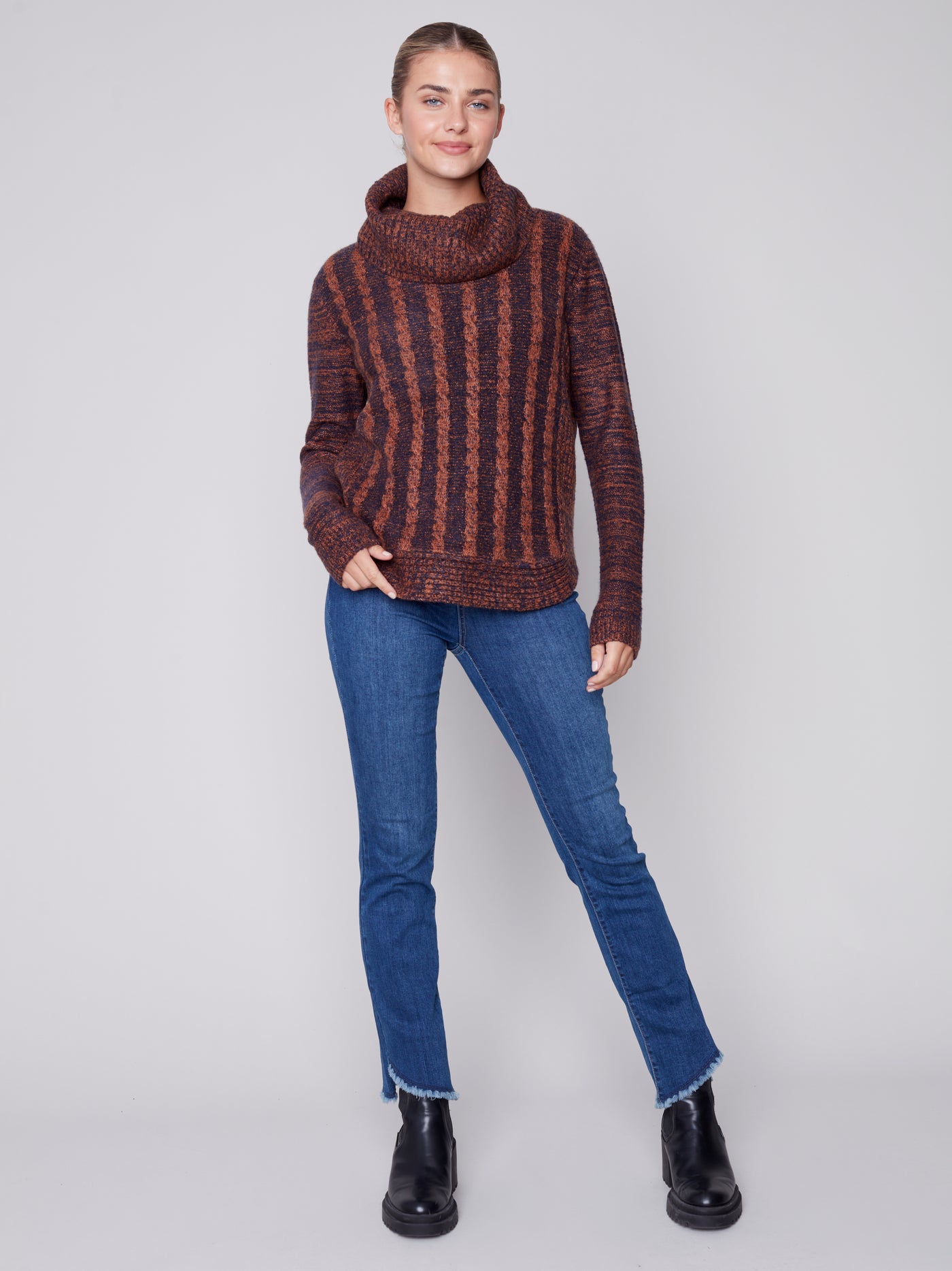 Charlie B Top - Cable Knit - Cinnamon