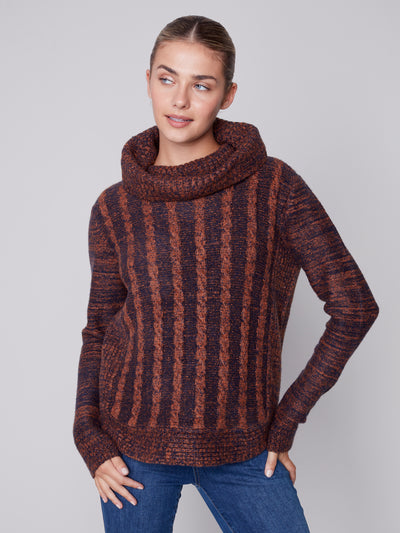 Charlie B Top - Cable Knit - Cinnamon - XLARGE