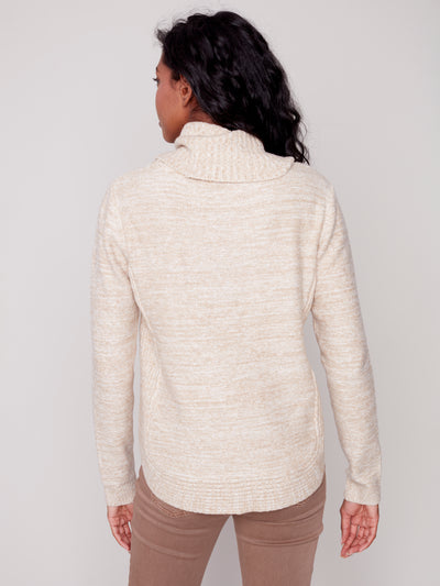 Charlie B Top - Cable Knit - Almond