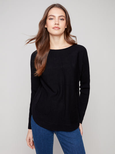 Charlie B Top - Lace-Up Cuff - Black