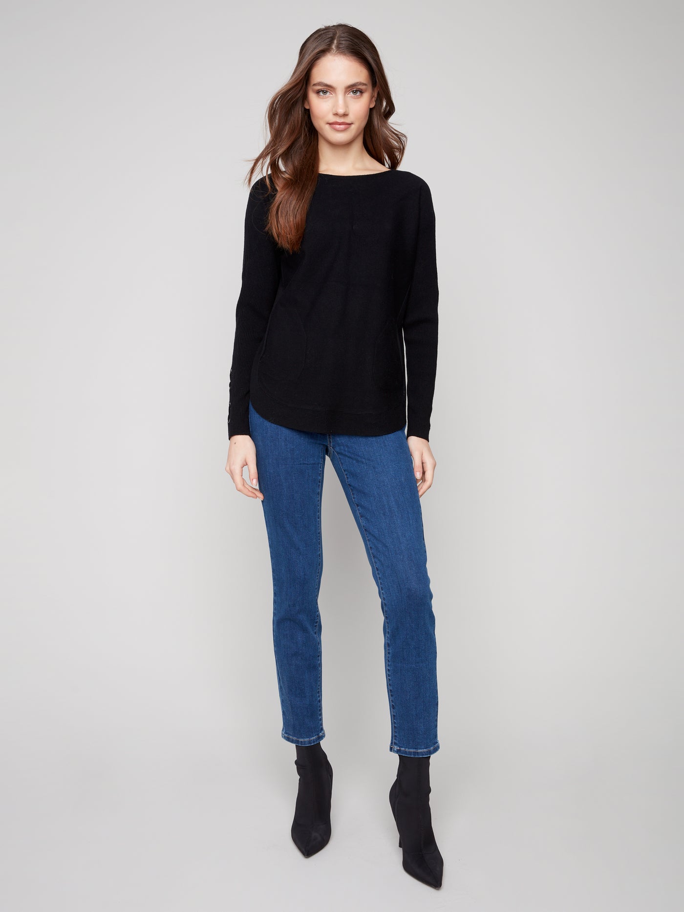 Charlie B Top - Lace-Up Cuff - Black