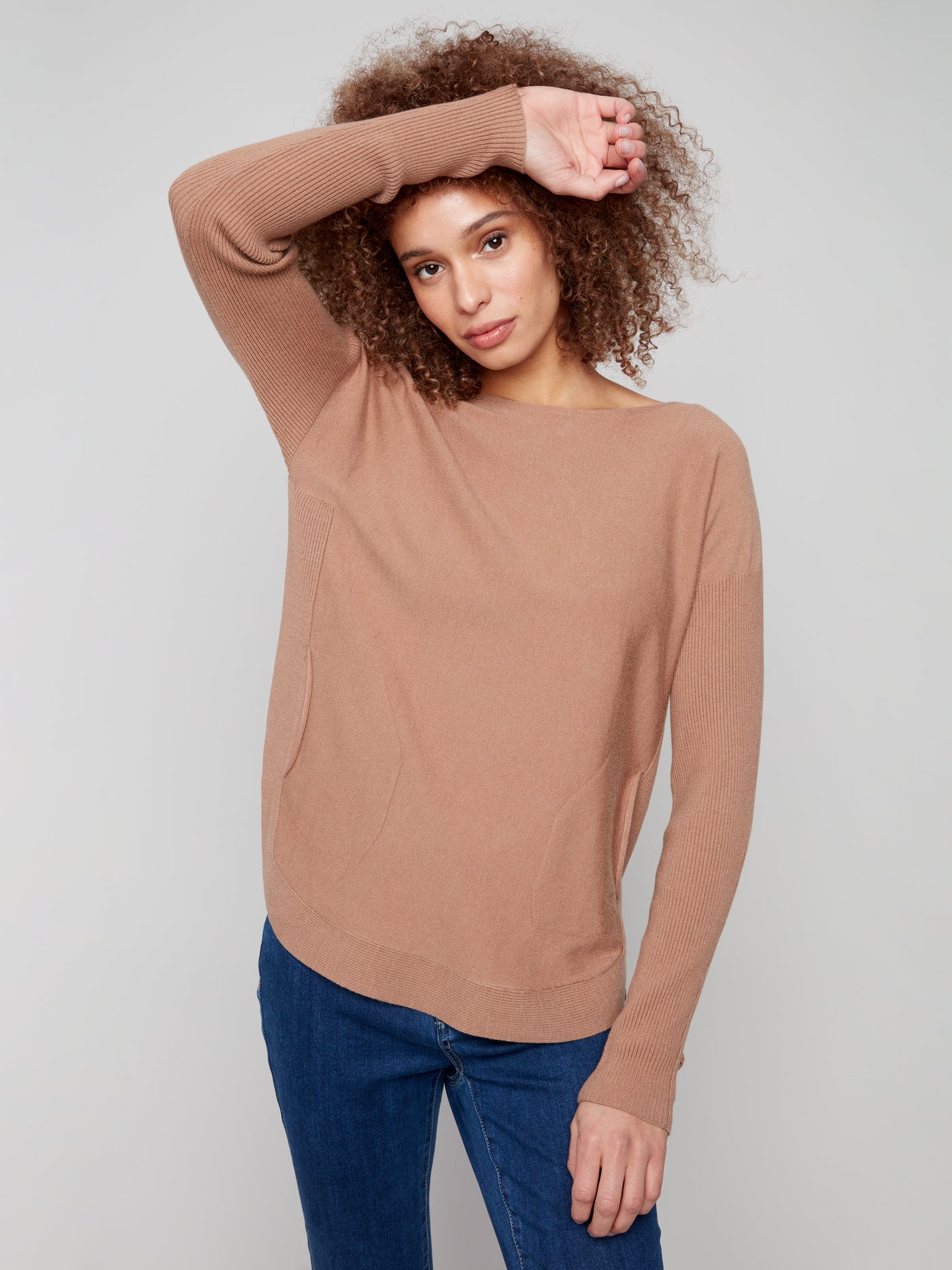Charlie B Top - Lace-Up Cuff - Truffle