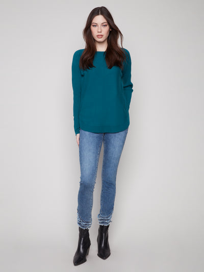Charlie B Top - Lace-Up Cuff - Evergreen