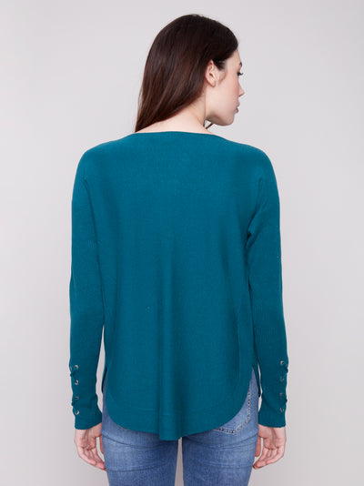 Charlie B Top - Lace-Up Cuff - Evergreen