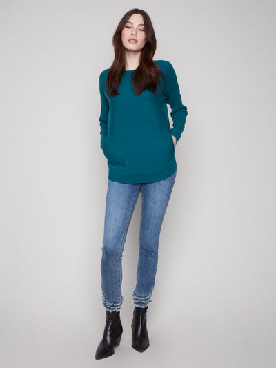 Charlie B Top - Lace-Up Cuff - Evergreen