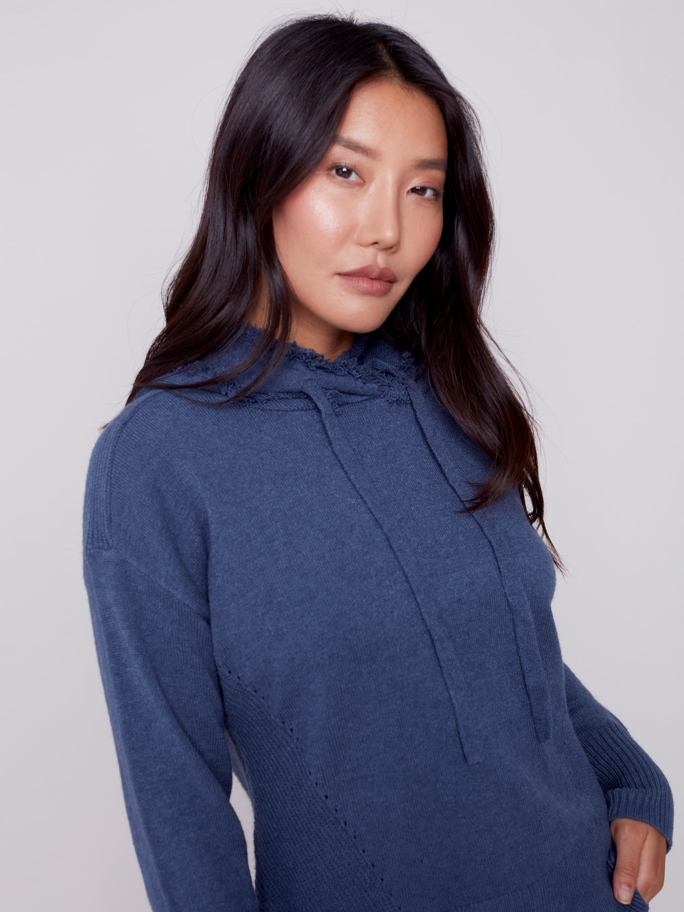 Charlie B Top - Hoodie Sweater - Denim