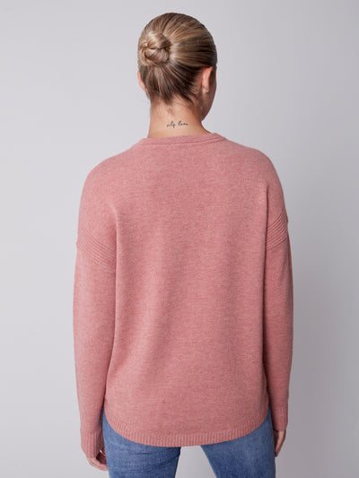 Charlie B Top - Scarf Sweater - Cinnamon - XLARGE