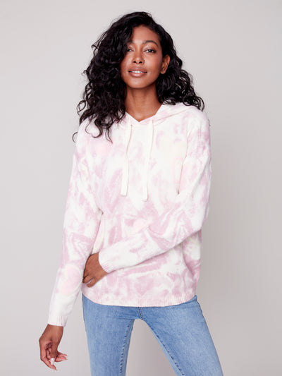 Charlie B Top - Tie Die Hoodie - Pink
