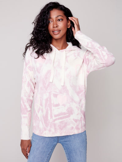 Charlie B Top - Tie Die Hoodie - Pink