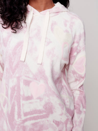 Charlie B Top - Tie Die Hoodie - Pink