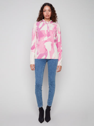 Charlie B Top - Abstract Hoodie - Pink