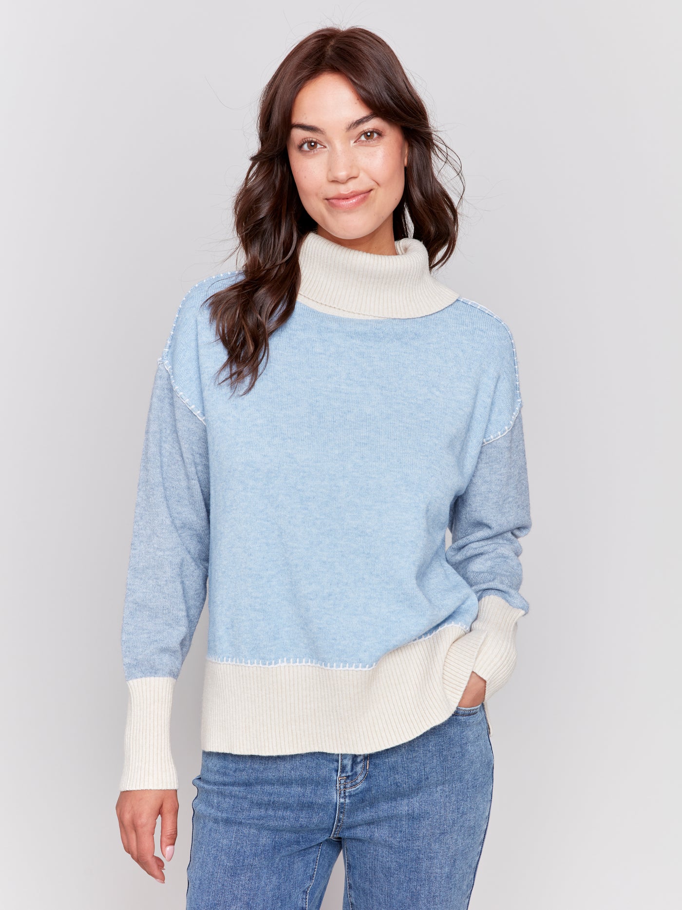 Charlie B Top - Stitch Sweater - H Frost