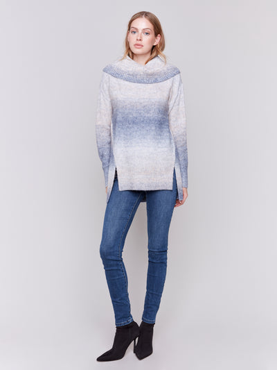 Charlie B Top - Cowl Neck Tunic - Frost