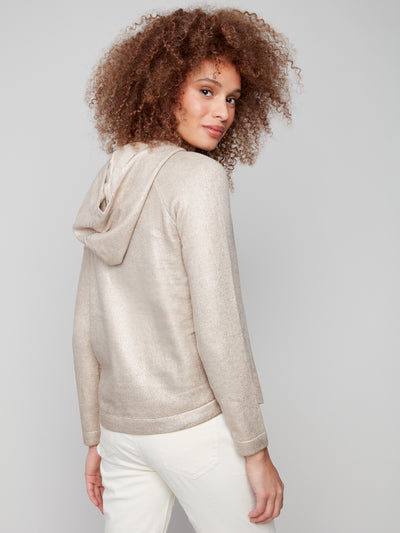 Charlie B Top - Plushy Hoodie - Champagne