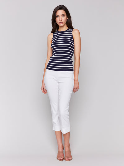 Charlie B Top - Striped Tank - Navy