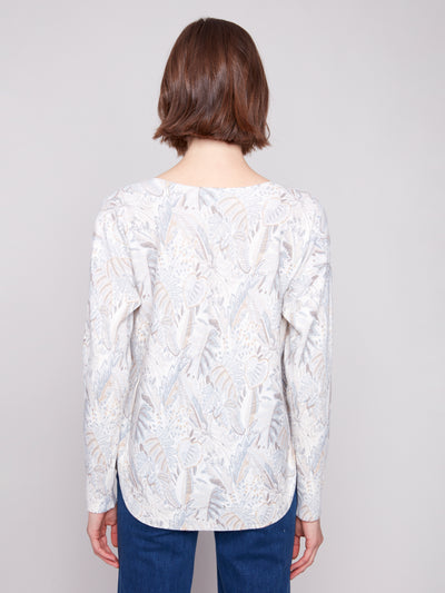 Charlie B Top - Printed Sweater - Foliage