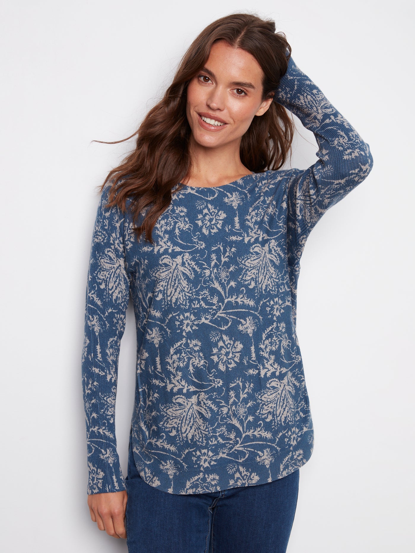 Charlie B Top - Printed Sweater - Calico