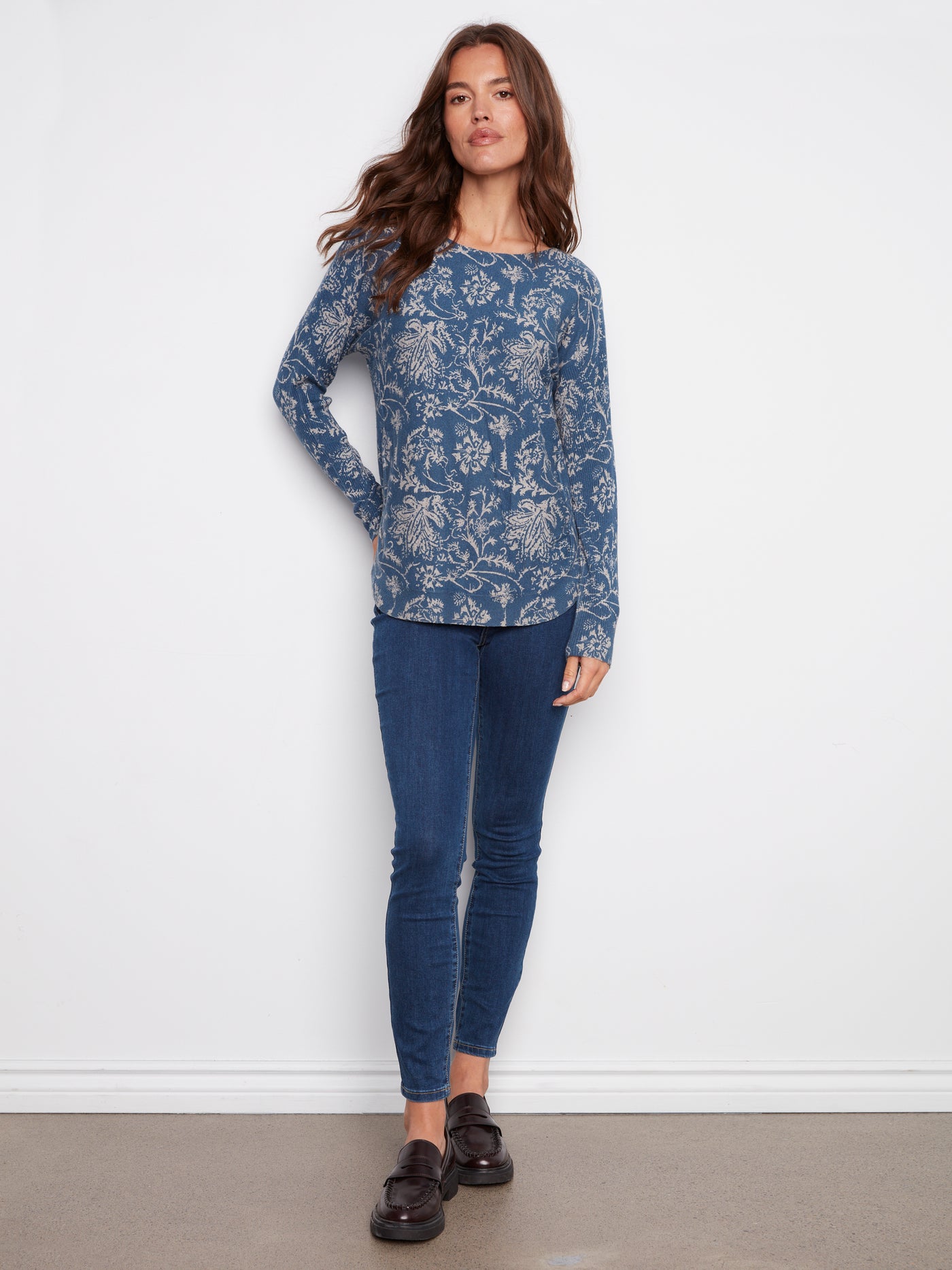 Charlie B Top - Printed Sweater - Calico