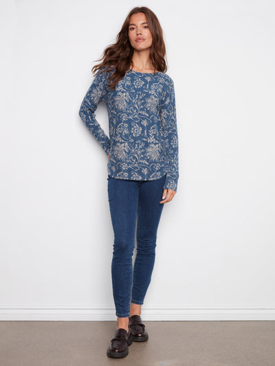 Charlie B Top - Printed Sweater - Calico